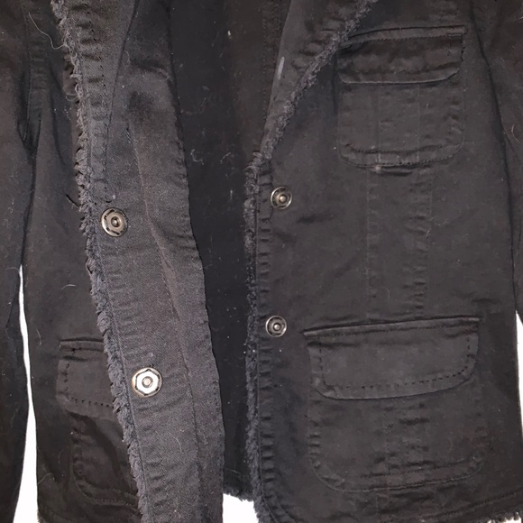 M Black Collared Jean Jacket - Picture 6 of 8